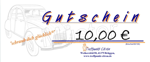 Gutschein 10,00EUR